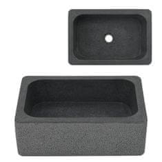 Vidaxl Umivalnik 45x30x15 cm rečni kamen črn