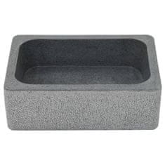 Vidaxl Umivalnik 45x30x15 cm rečni kamen črn