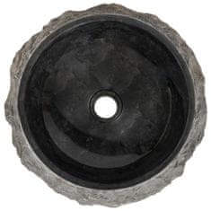 Greatstore Umivalnik 40x12 cm marmor črn