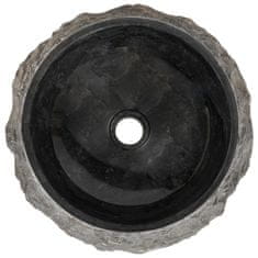 Vidaxl Umivalnik 40x12 cm marmor črn