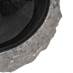 Vidaxl Umivalnik 40x12 cm marmor črn