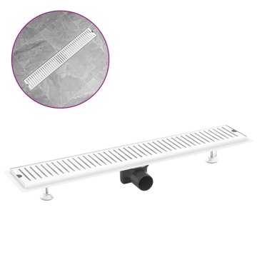 Vidaxl Kanaleta za tuš z režami 73x14 cm nerjaveče jeklo