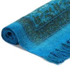 Vidaxl Kilim preproga iz bombaža z vzorcem 120x180 cm turkizna