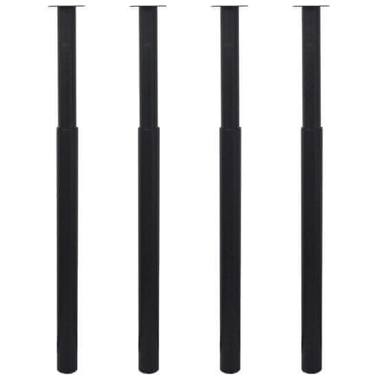 Vidaxl Teleskopske noge za mizo 4 kosi črne 710-1100 mm