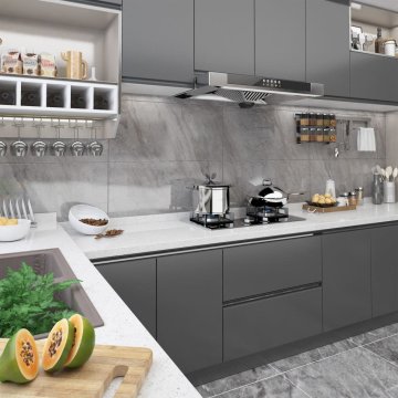 Vidaxl vidaXL Samolepilni furnir za pohištvo, siv, 500 x 90 cm, PVC