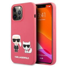 Karl Lagerfeld Full Bodies ovitek za iPhone 13 Pro, silikonski, roza (KLHCP13LSSKCK)