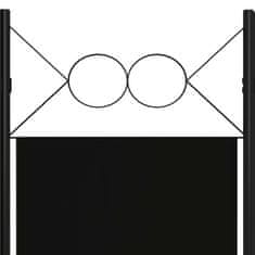 Vidaxl Paravan 5-delni črn 200x180 cm