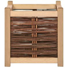 Vidaxl Visoka greda 40x40x40 cm trdna borovina