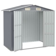 Vidaxl Vrtna lopa siva 205x129x183 cm pocinkano jeklo