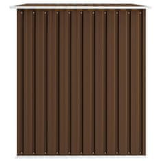 Vidaxl Vrtna skladiščna lopa rjava 257x205x178 cm jeklena