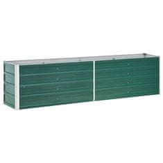 Vidaxl Visoka greda pocinkano jeklo 240x40x45 cm zelena