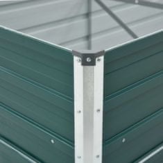 Vidaxl Visoka greda pocinkano jeklo 600x80x45 cm zelena