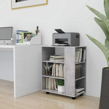 Vidaxl vidaXL Omarica na kolesih betonsko siva 60x35x75 cm