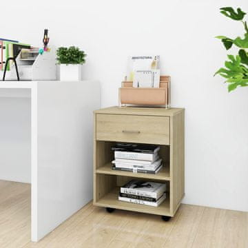 Vidaxl vidaXL Omarica na kolesih sonoma hrast 46x36x59 cm