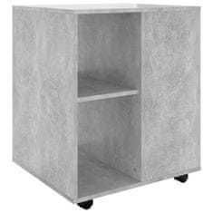 Vidaxl Omarica na kolesih betonsko siva 60x53x72 cm iverna plošča