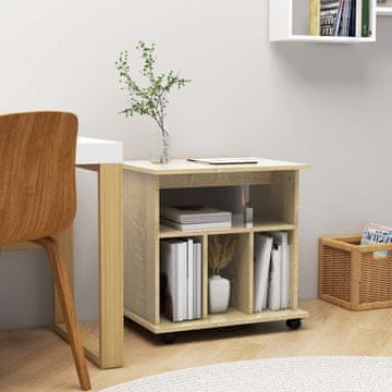 Vidaxl vidaXL Omarica na kolesih sonoma hrast 60x45x60 cm