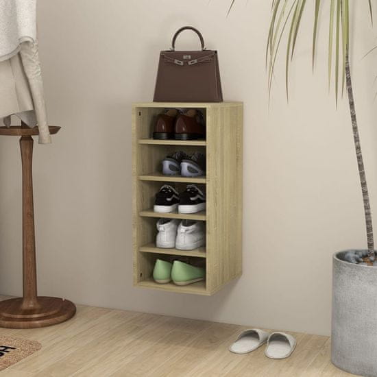 Vidaxl Omarica za čevlje sonoma hrast 31,5x35x70 cm iverna plošča
