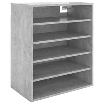 Vidaxl Omarica za čevlje betonsko siva 60x35x70 cm iverna plošča