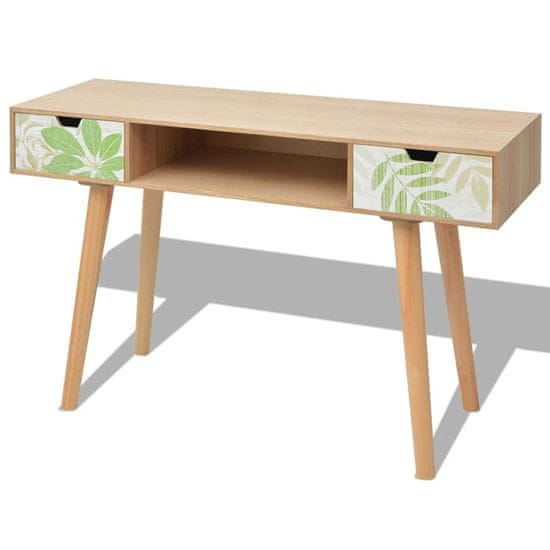 shumee Konzolna Mizica MDF 120x40x78 cm Rjava