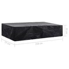 Vidaxl Pokrivalo za vrtni ležalnik 2 kosa 8 obročkov 218x77x55 cm