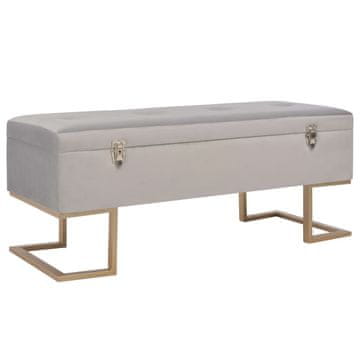 Vidaxl vidaXL Klop za shranjevanje 105 cm siv žamet