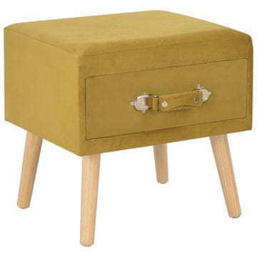 Vidaxl vidaXL Nočna omarica gorčično rumena 40x35x40 cm žamet