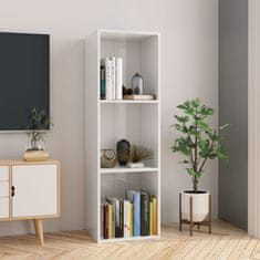 Vidaxl Knjižna / TV omara visok sijaj bela 36x30x114 cm iverna plošča