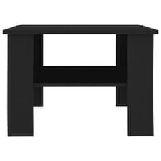 Greatstore Klubska mizica črna 60x60x42 cm iverna plošča