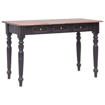 Vidaxl Pisalna miza s predali 117x57x75 cm