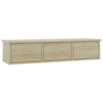 Vidaxl Stenska polica s predali 88x26x18,5 cm