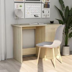 Vidaxl Pisalna miza sonoma hrast 100x50x76 cm iverna plošča