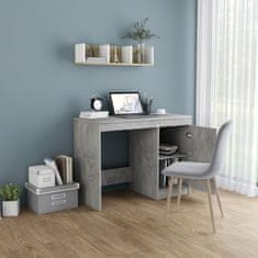 Vidaxl Pisalna miza betonsko siva 100x50x76 cm iverna plošča