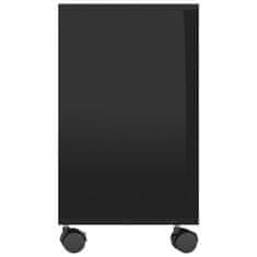 Vidaxl Stranska mizica visok sijaj črna 70x35x55 cm iverna plošča
