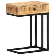 Vidaxl Stranska mizica U-oblike 45x30x61 cm trden mangov les