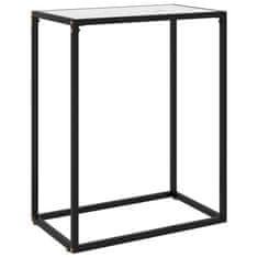Vidaxl Konzolna mizica bela 60x35x75 cm kaljeno steklo