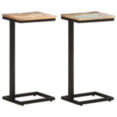 Vidaxl Stranske mizice 2 kosa 31,5x24,5x64,5 cm trden predelan les