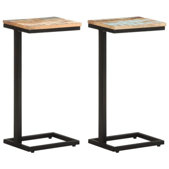 Vidaxl Stranske mizice 2 kosa 31,5x24,5x64,5 cm trden predelan les