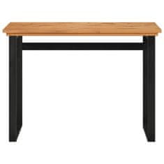 Vidaxl Pisalna miza 100x45x75 cm trdna tikovina