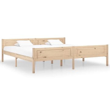 Vidaxl Posteljni okvir iz trdne borovine 200x200 cm
