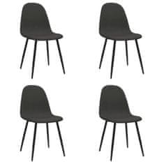 Vidaxl Jedilni stoli 4 kosi 45x54,5x87 cm črno umetno usnje