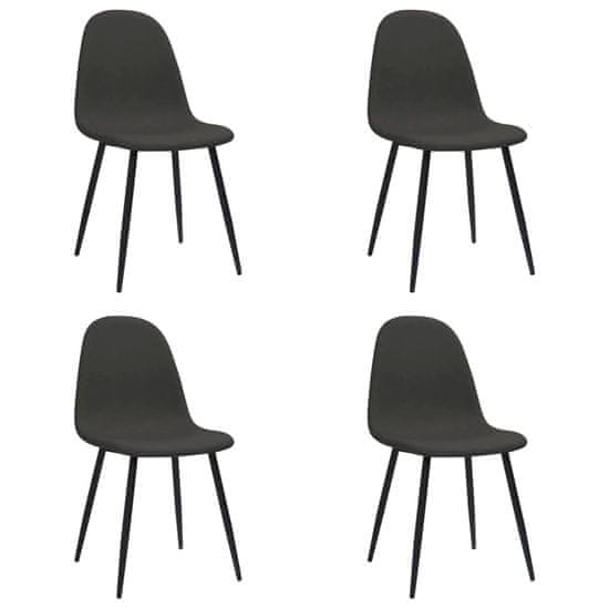 Vidaxl Jedilni stoli 4 kosi 45x54,5x87 cm črno umetno usnje