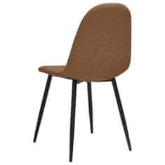 Vidaxl Jedilni stoli 4 kosi 45x54,5x87 cm temno rjavo umetno usnje