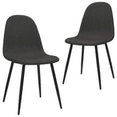 Vidaxl Jedilni stoli 2 kosa 45x54,5x87 cm črno umetno usnje