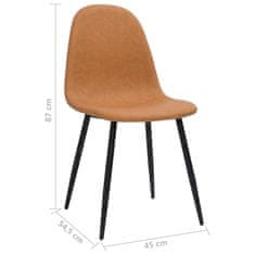 Vidaxl Jedilni stoli 4 kosi 45x54,5x87 cm svetlo rjavo umetno usnje