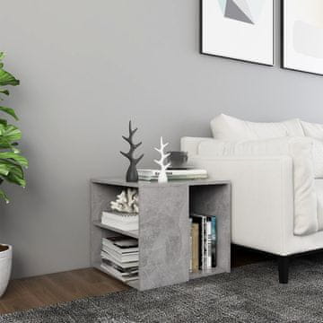 Vidaxl vidaXL Stranska mizica betonsko siva 50x50x45 cm