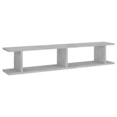 Vidaxl Stenska polica 2 kosa betonsko siva 105x18x20 cm iverna plošča