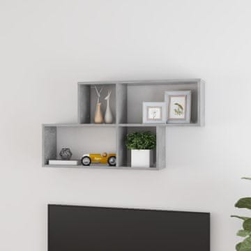 Vidaxl vidaXL Stenska polica betonsko siva 100x18x53 cm