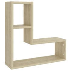 Vidaxl Stenska polica 2 kosa sonoma hrast 50x15x50 cm iverna plošča