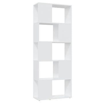 Vidaxl Knjižna omara za razdelitev prostora bela 60x24x155 cm