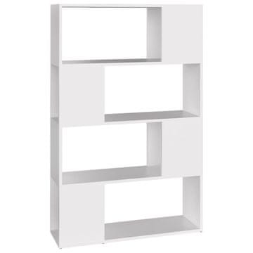 Vidaxl Knjižna omara za razdelitev prostora bela 80x24x124,5 cm